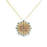 GocciAzzurra - FLAKE GOLD CELESTE&ACQUAMARINA NECKLACE