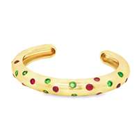 GocciAzzurra - GLAMOUR GOLD FUCSIA&GREEN BRACELET