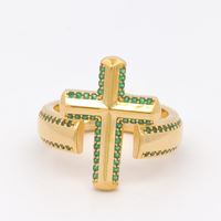 GocciAzzurra - CRUX GOLD GREEN STONES RING