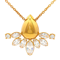 GocciAzzurra - AURORA GOLD CRYSTAL STONES NECKLACE