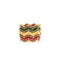 GocciAzzurra - KALEDO GOLD BLUE STONES GREEN&RED GLAZED RING