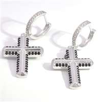 GocciAzzurra - CRUX BLACK STONES EARRINGS
