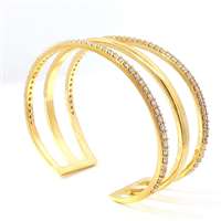 GocciAzzurra - LINE GOLD CRYSTAL BRACELET