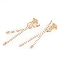 GocciAzzurra - CROSS GOLD CRYSTAL EARRINGS