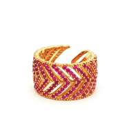 GocciAzzurra - GRACE GOLD RUBY STONES RING