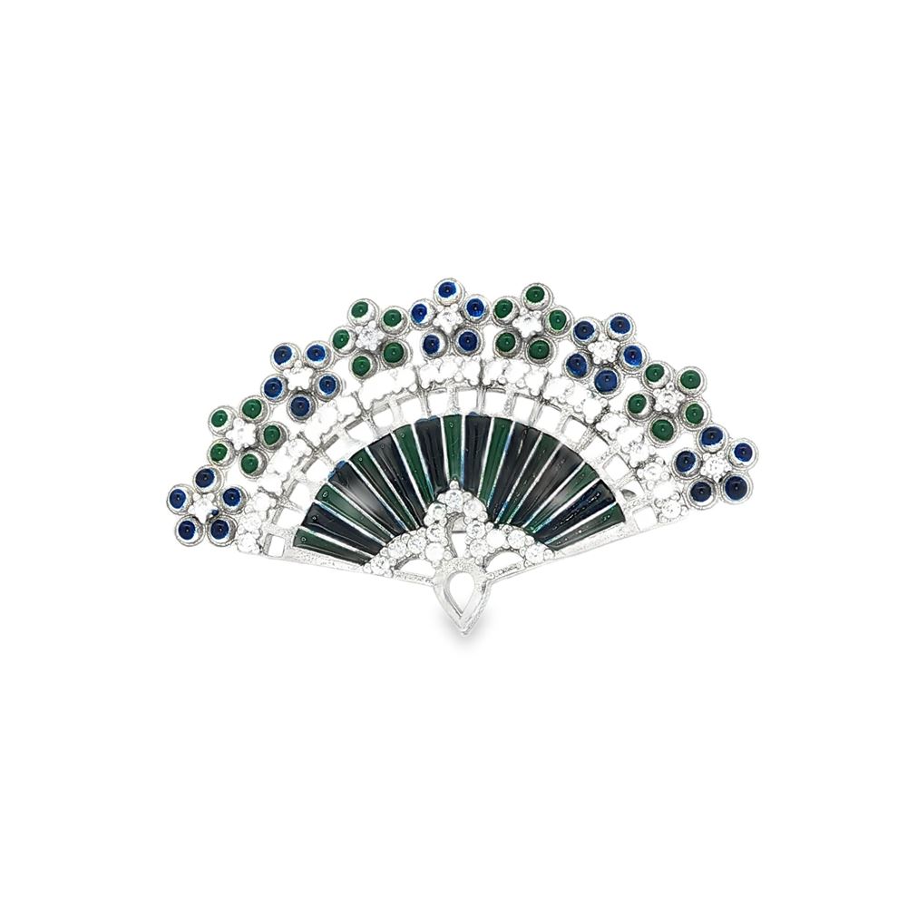 diva crystal green blue glazed ring