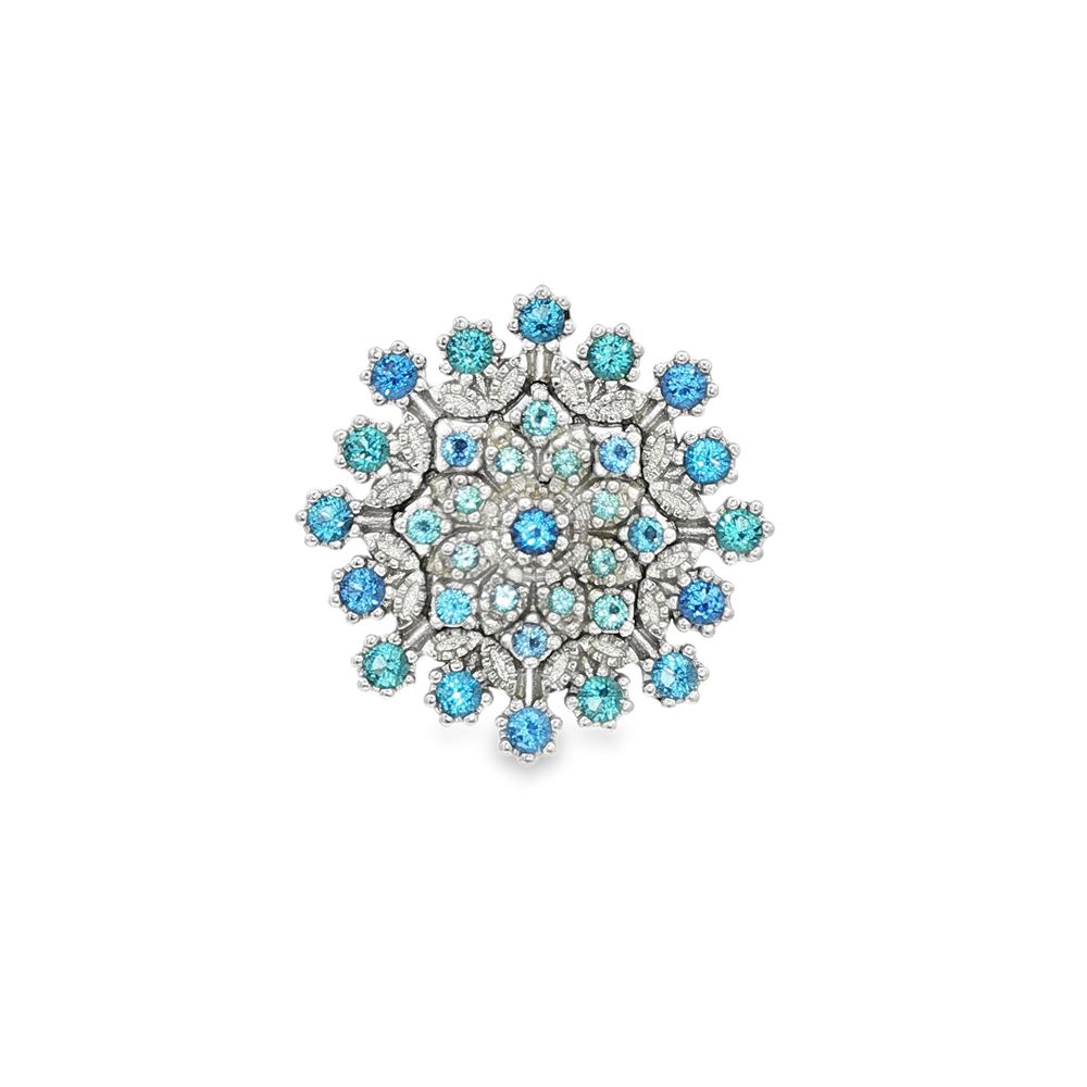 flake celeste acquamarina brooch