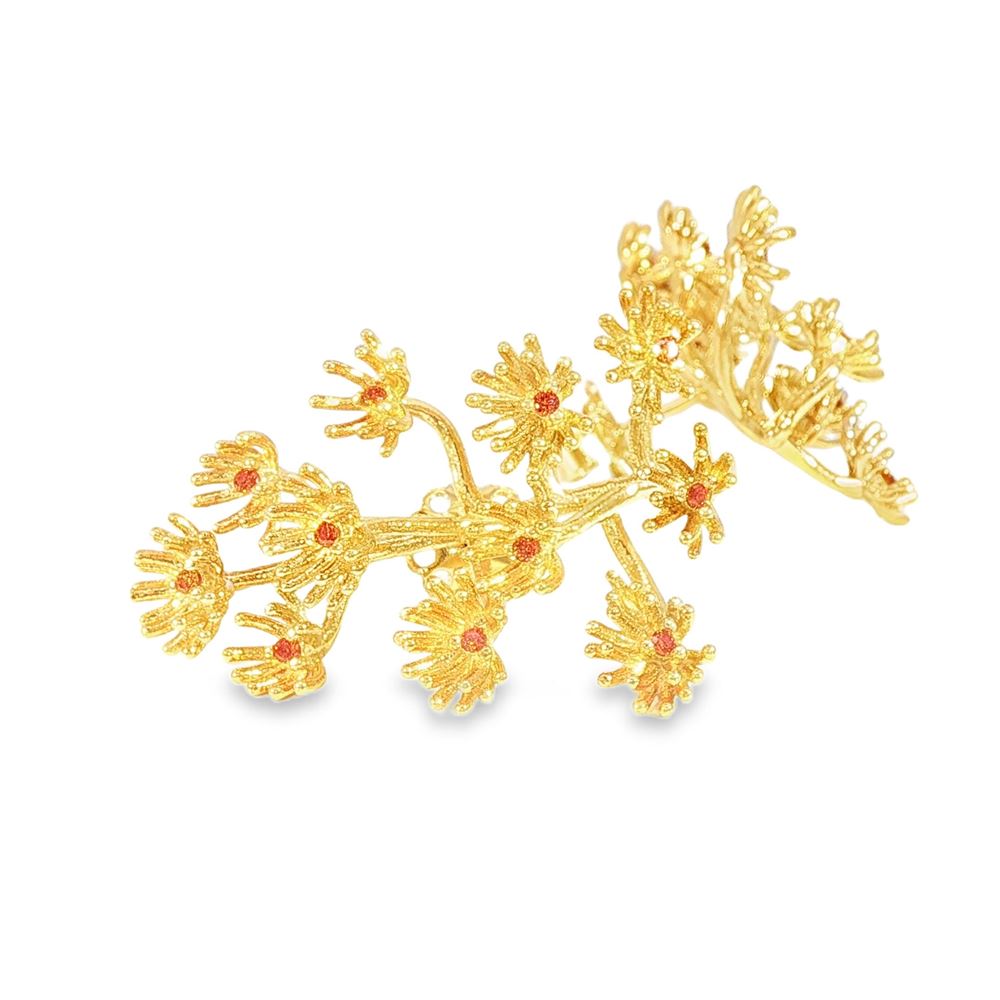 agave gold orange earrings