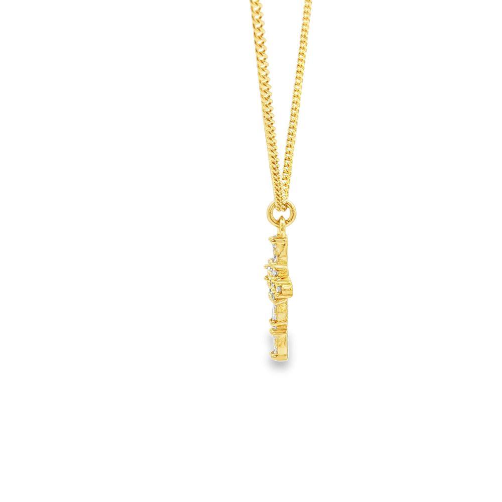 crux gold crystal necklace