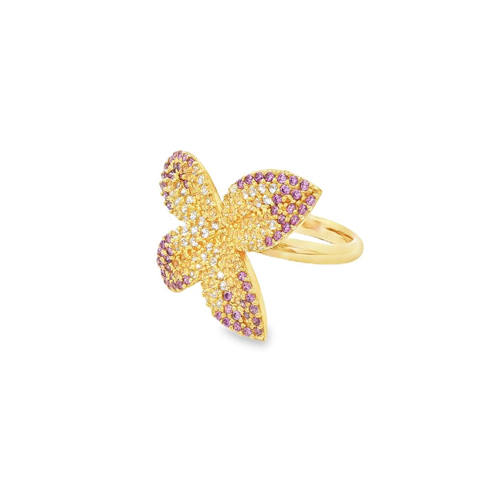 dea gold champagne&ametista ring