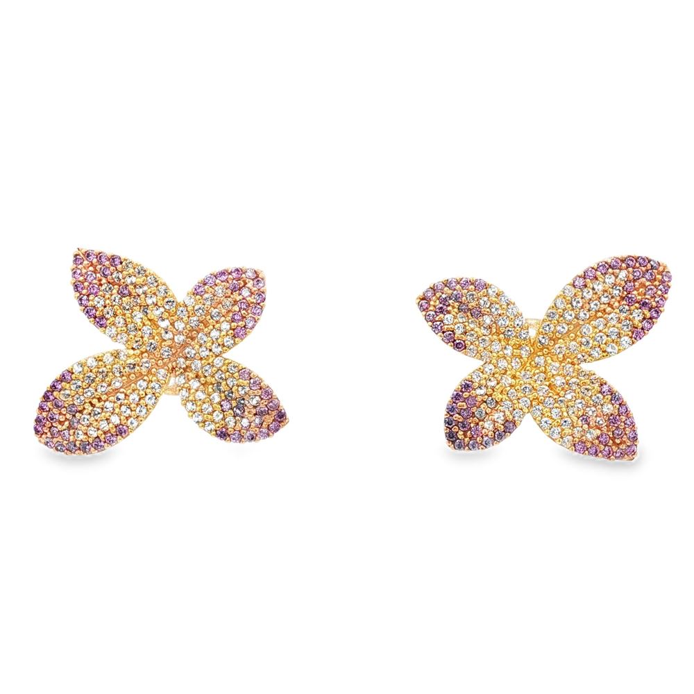 dea gold champagne&ametista earrings