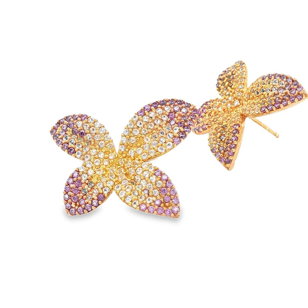 dea gold champagne&ametista earrings
