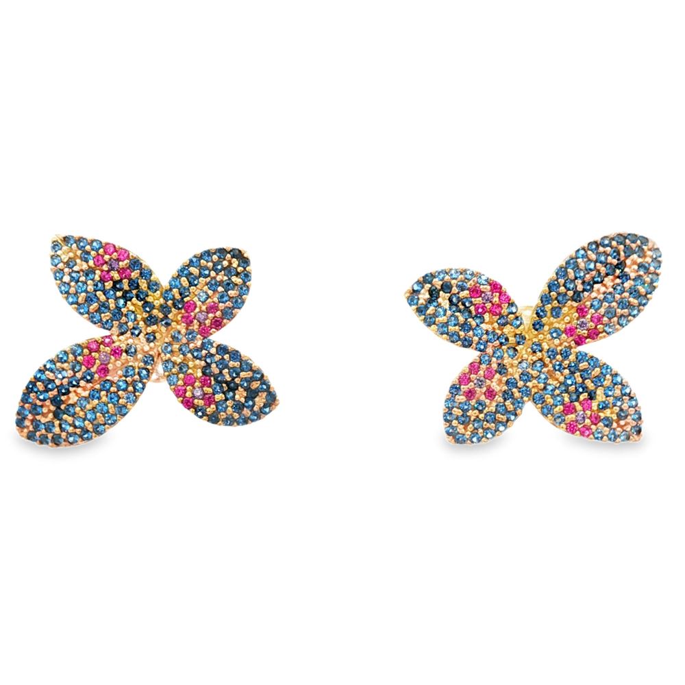 dea gold celeste&fucsia earrings