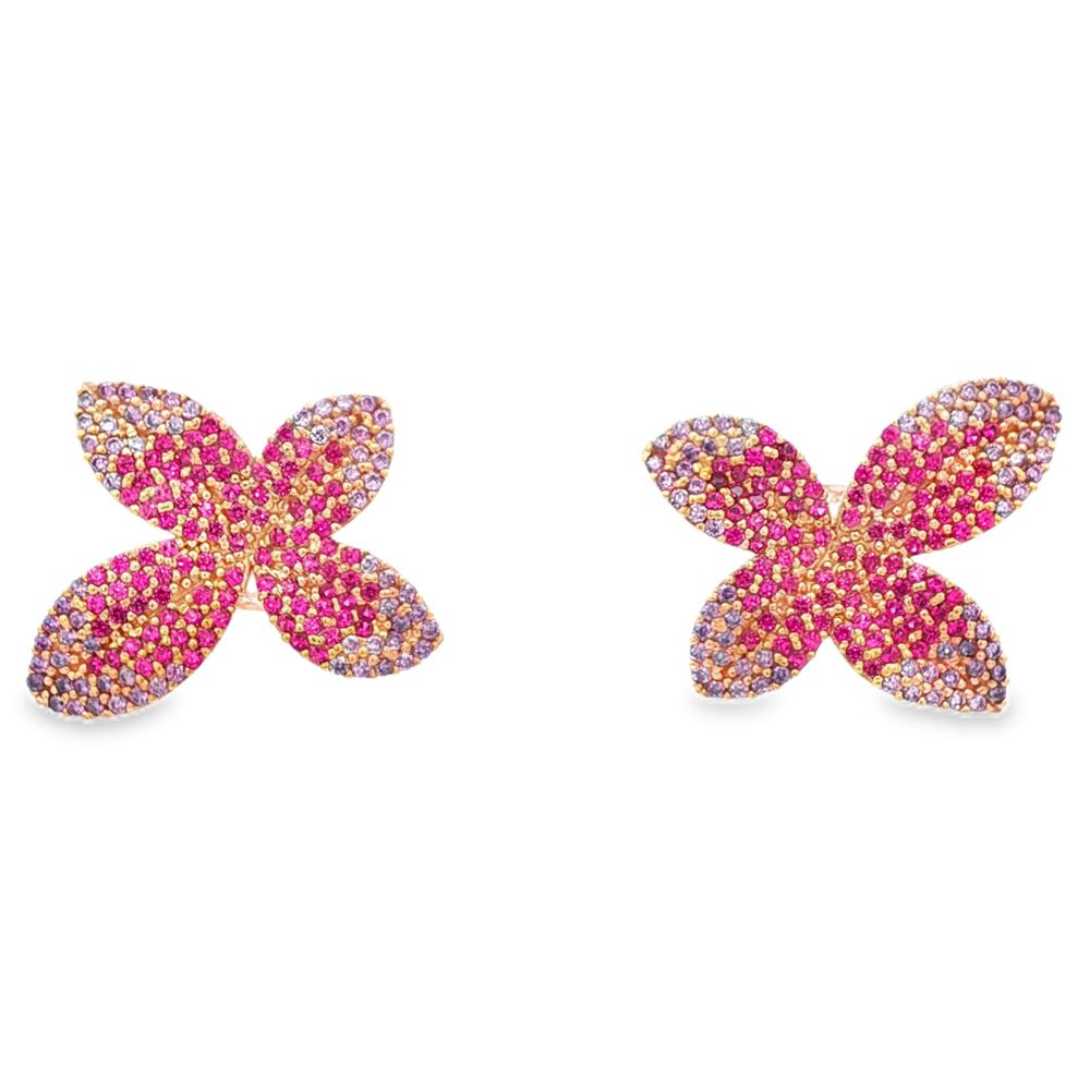 dea gold fucsia&ametista earrings