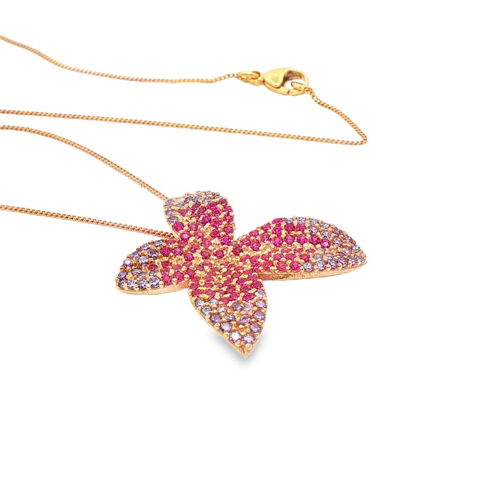 dea gold fucsia&ametista necklace