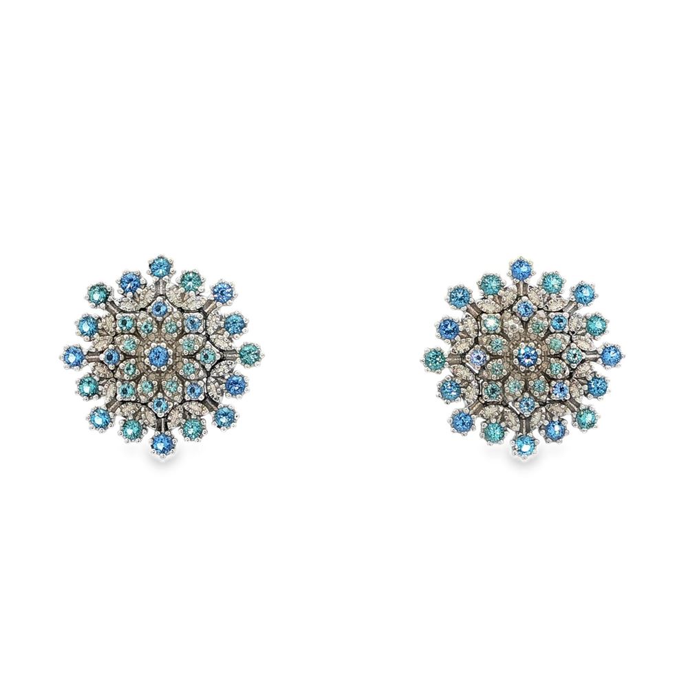 flake celeste&acquamarina earrings