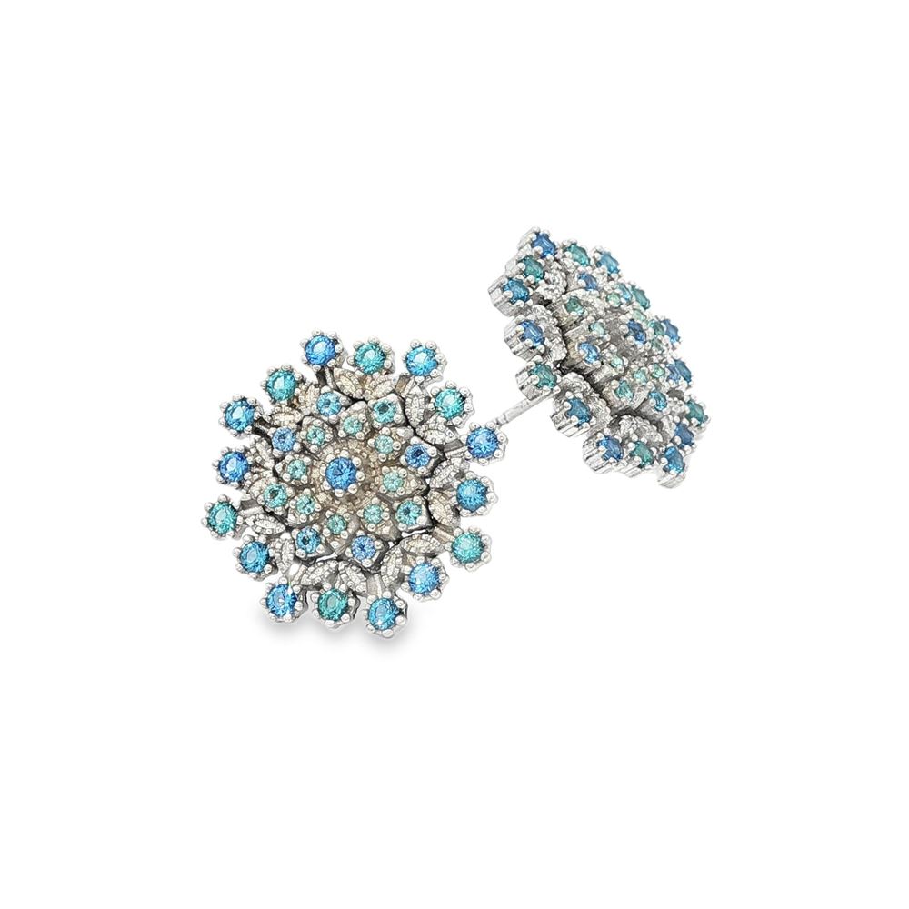 flake celeste&acquamarina earrings