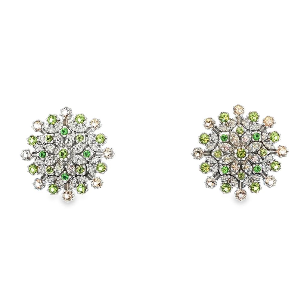 flake verde&champagne earrings