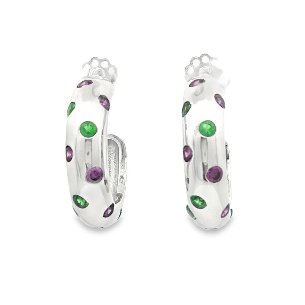 GLAMOUR VERDE&AMETISTA EARRINGS
