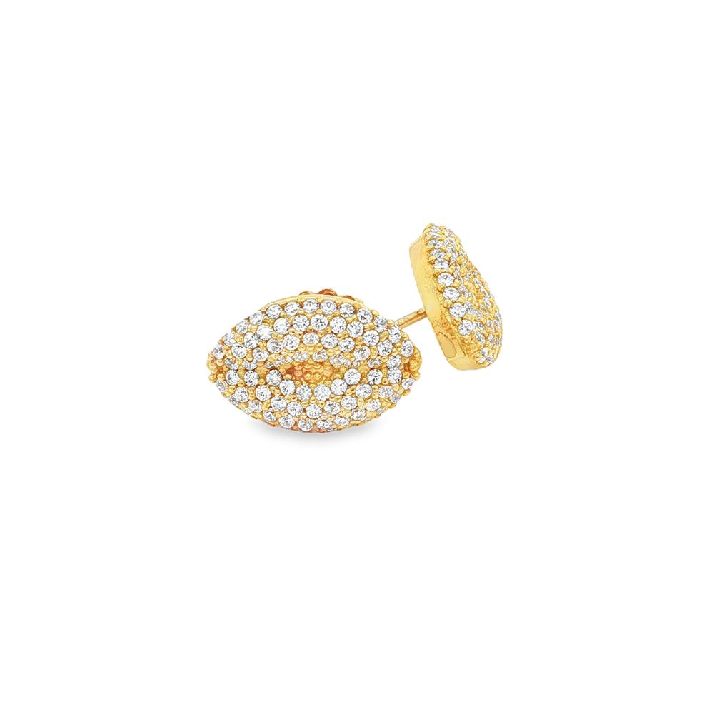 leaf gold crystal earrings