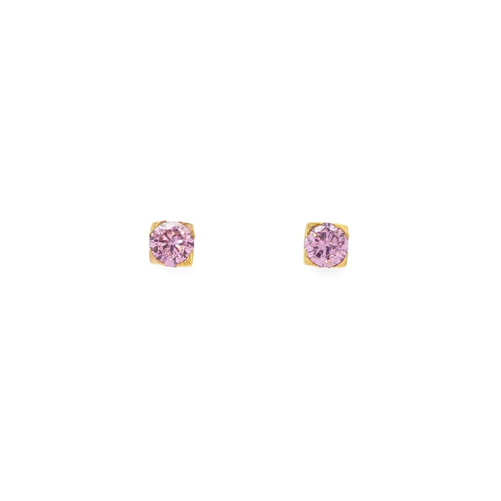 lights gold rosa 5mm earrings