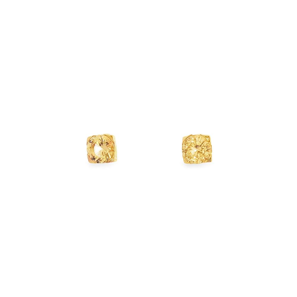 lights gold 5mm champagne earrings