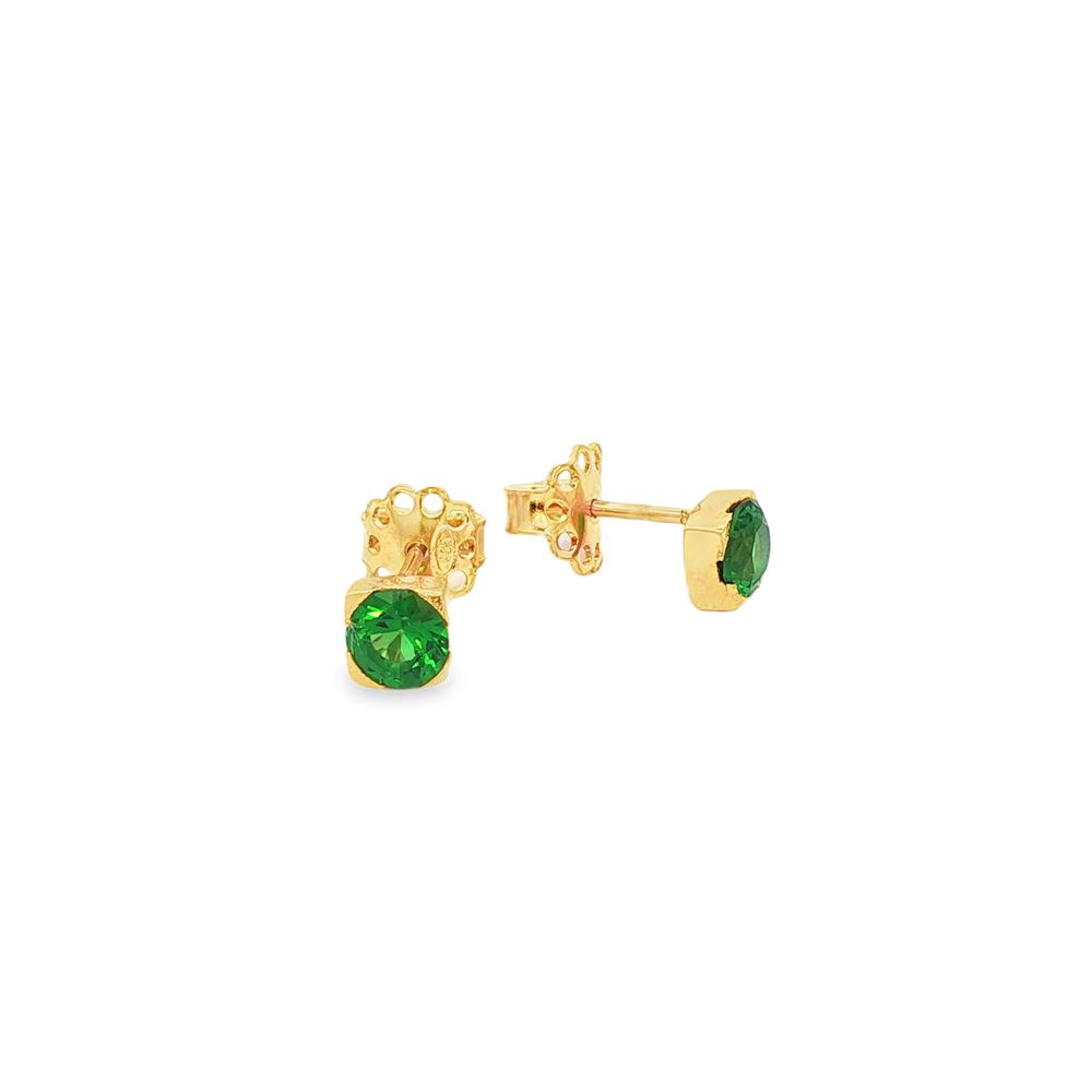 lights gold tsavorite 5mm earrings