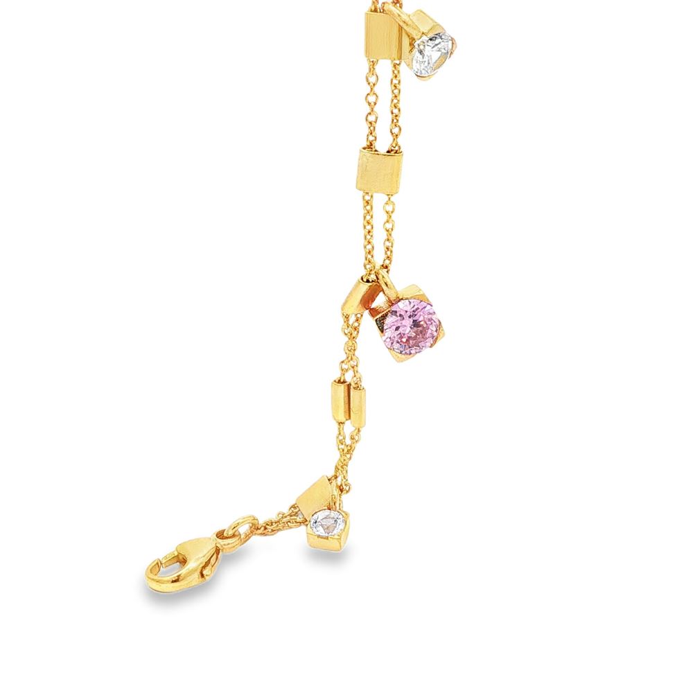 lights gold crystal&rosa bracelet