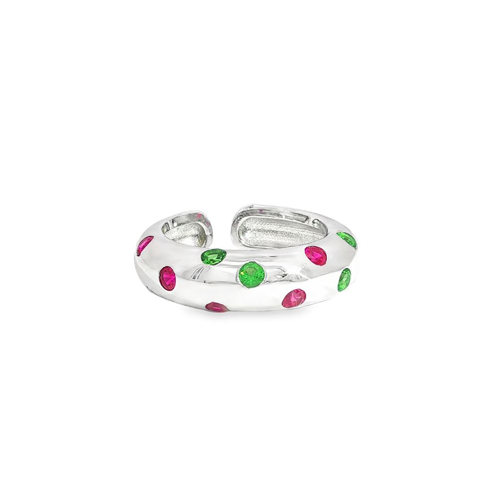 GLAMOUR VERDE&FUCSIA RING