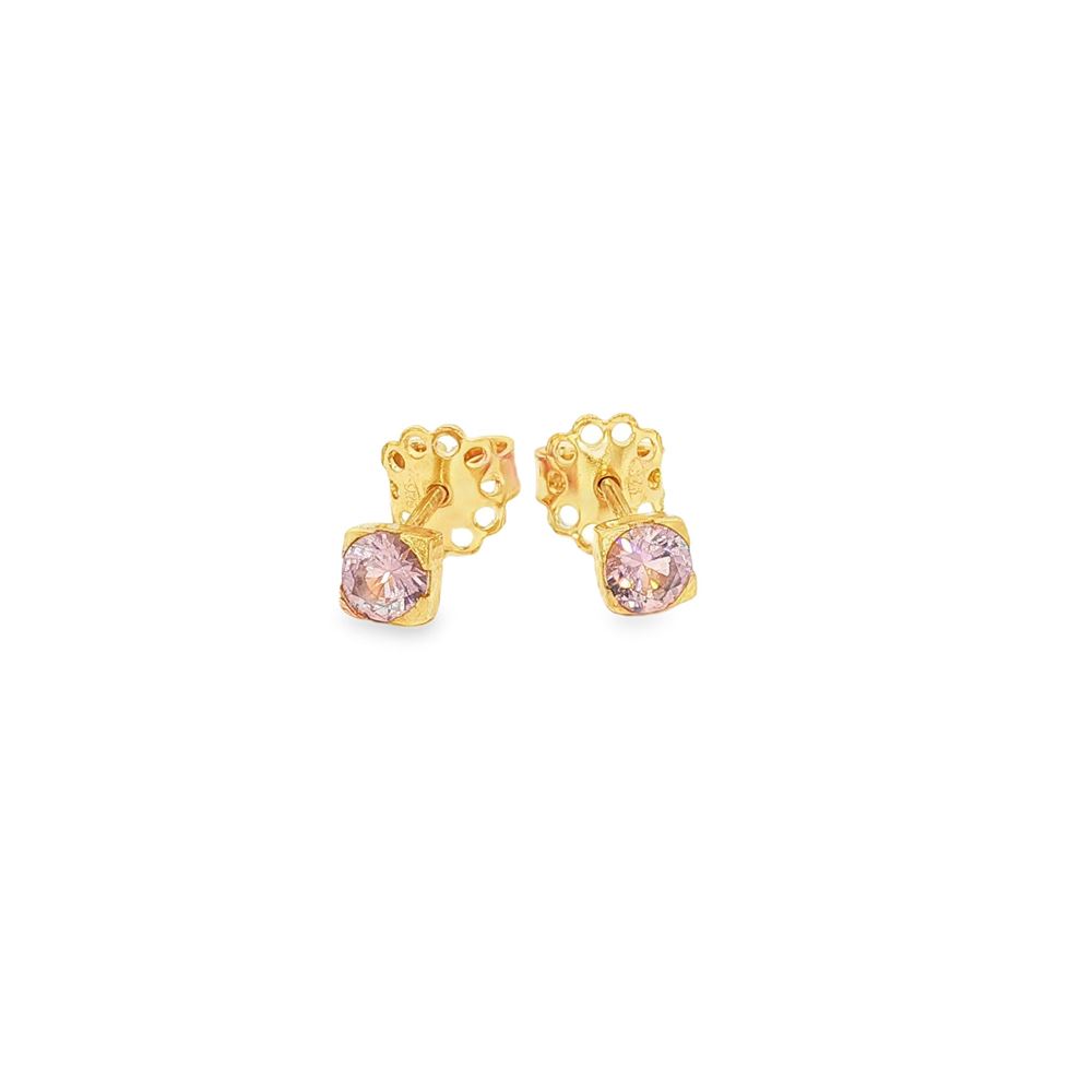 lights gold rosa 4mm earrings