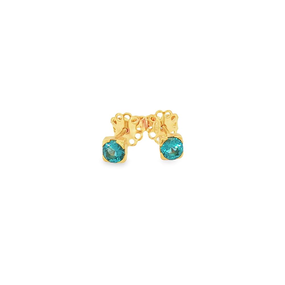 lights gold paraiba 4mm earrings