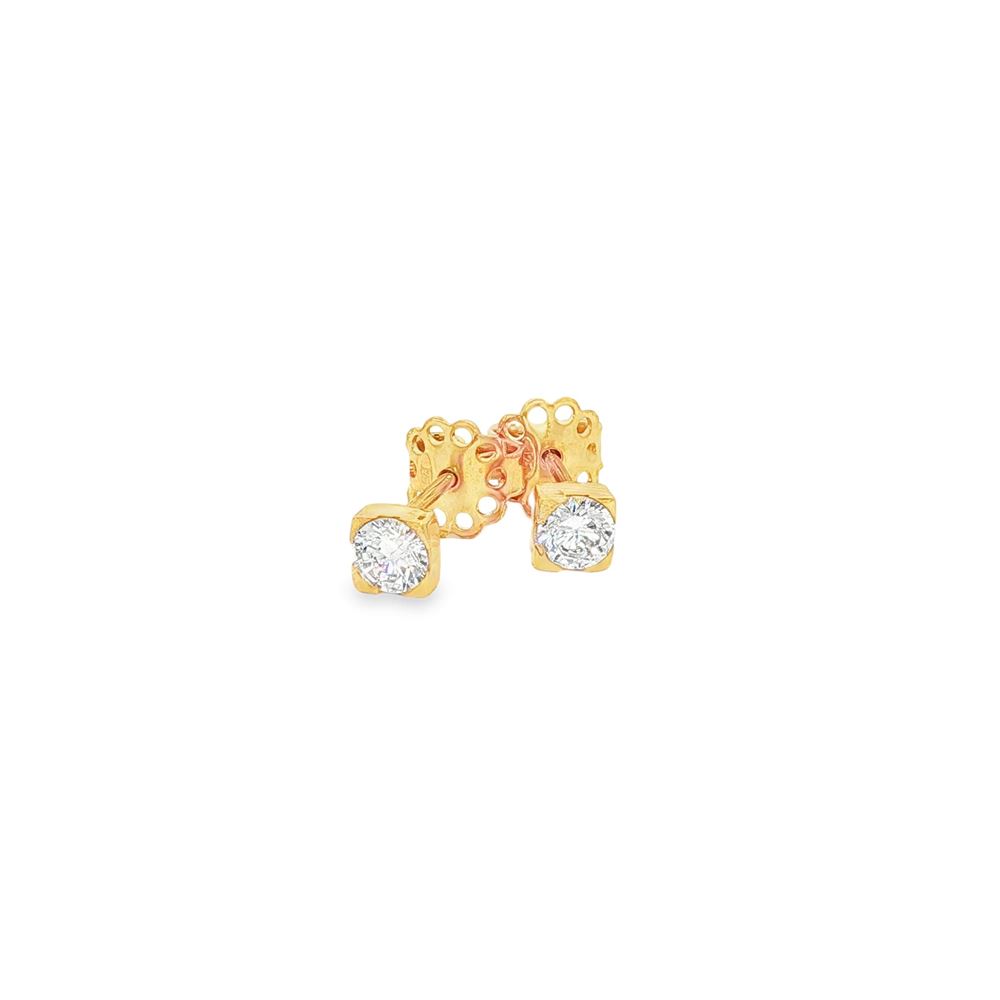lights gold crystal 4mm earrings