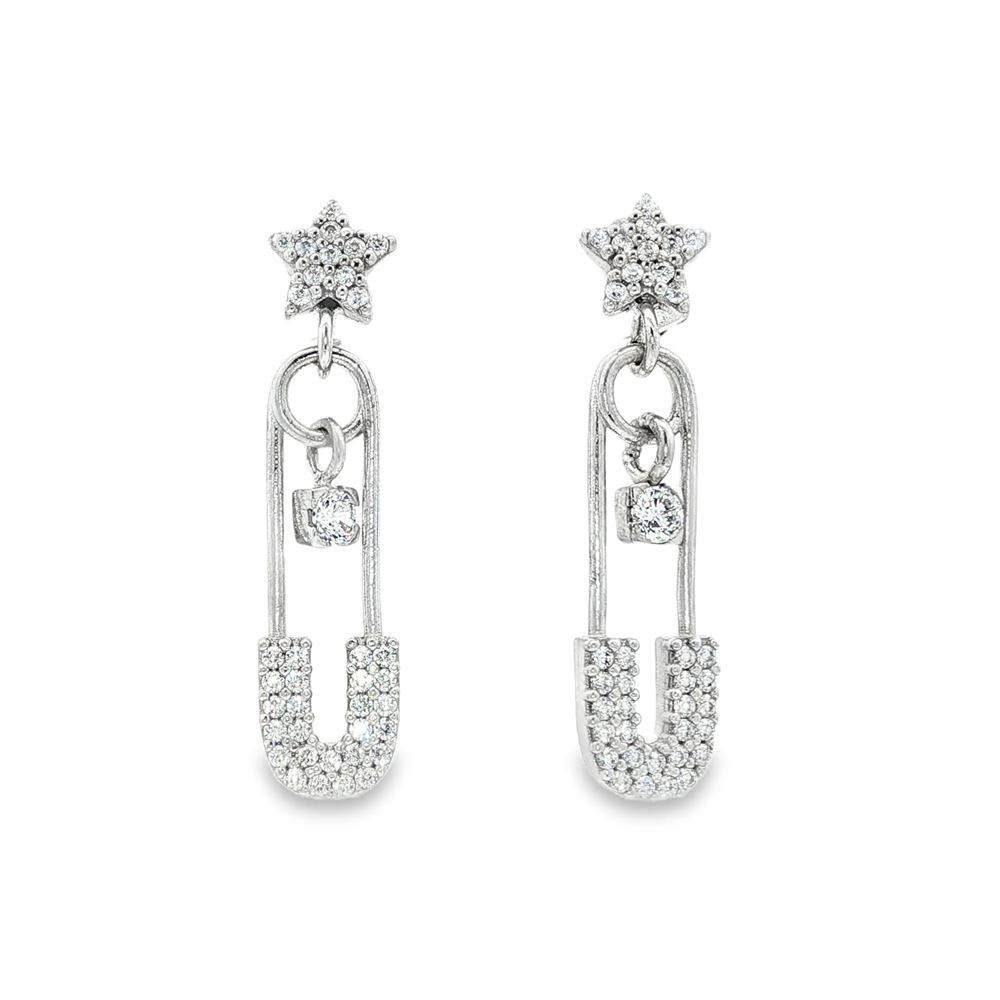 starlike crystal leading stars earrings