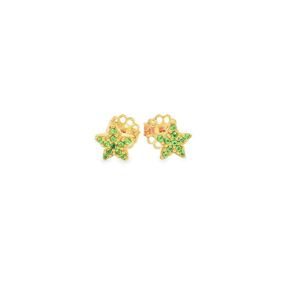 starlike gold verde earrings