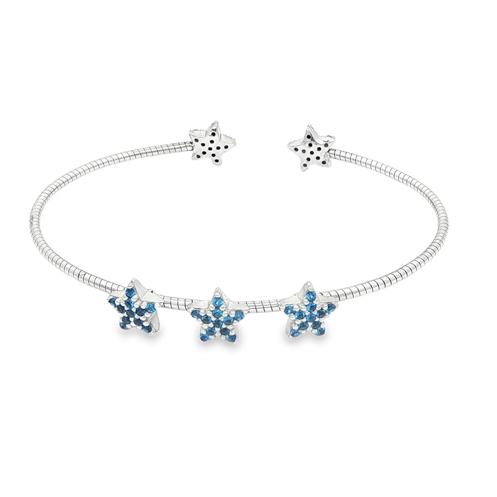 starlike blue three stars bracelet