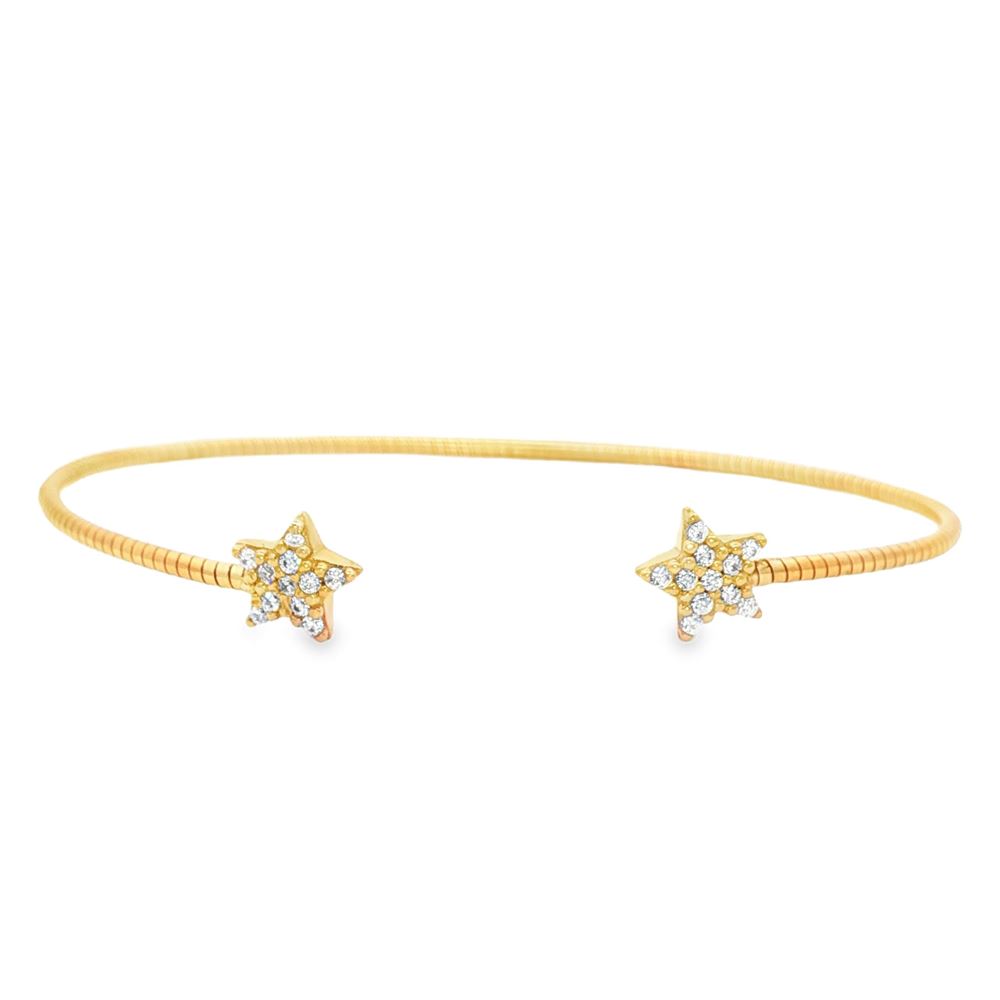 starlike gold crystal two stars bracelet