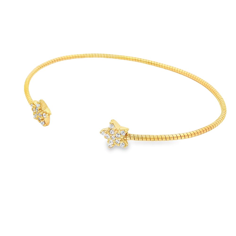starlike gold crystal two stars bracelet