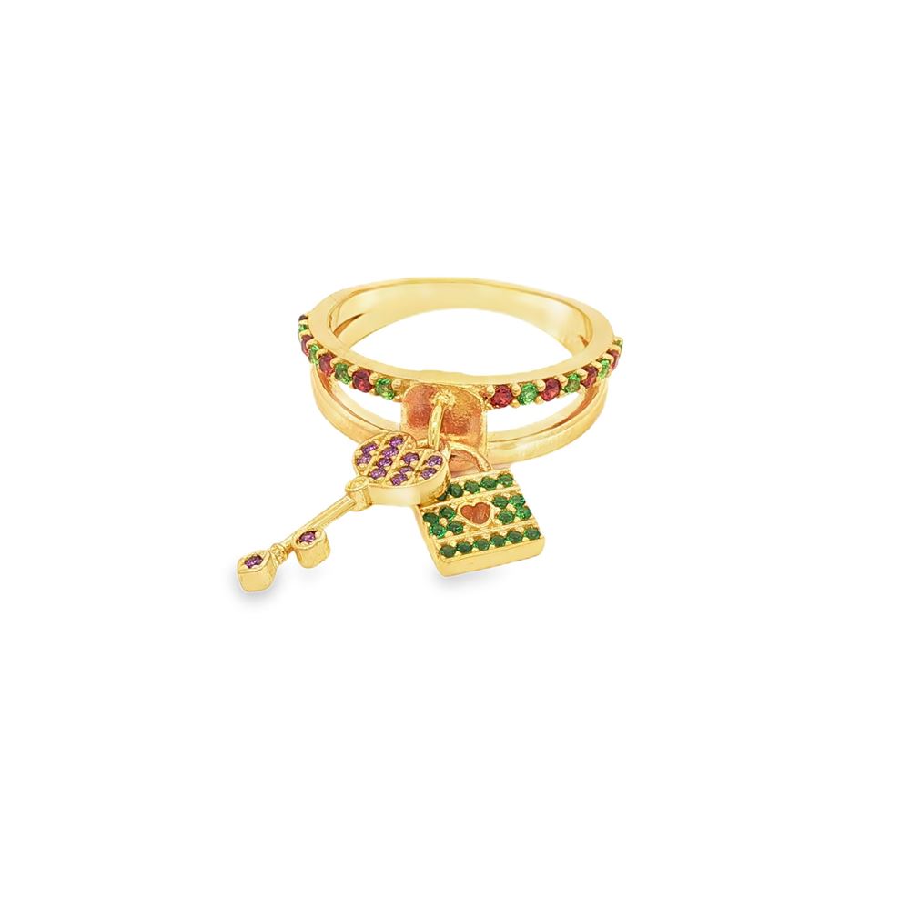 unlock your heart green&ametista ring