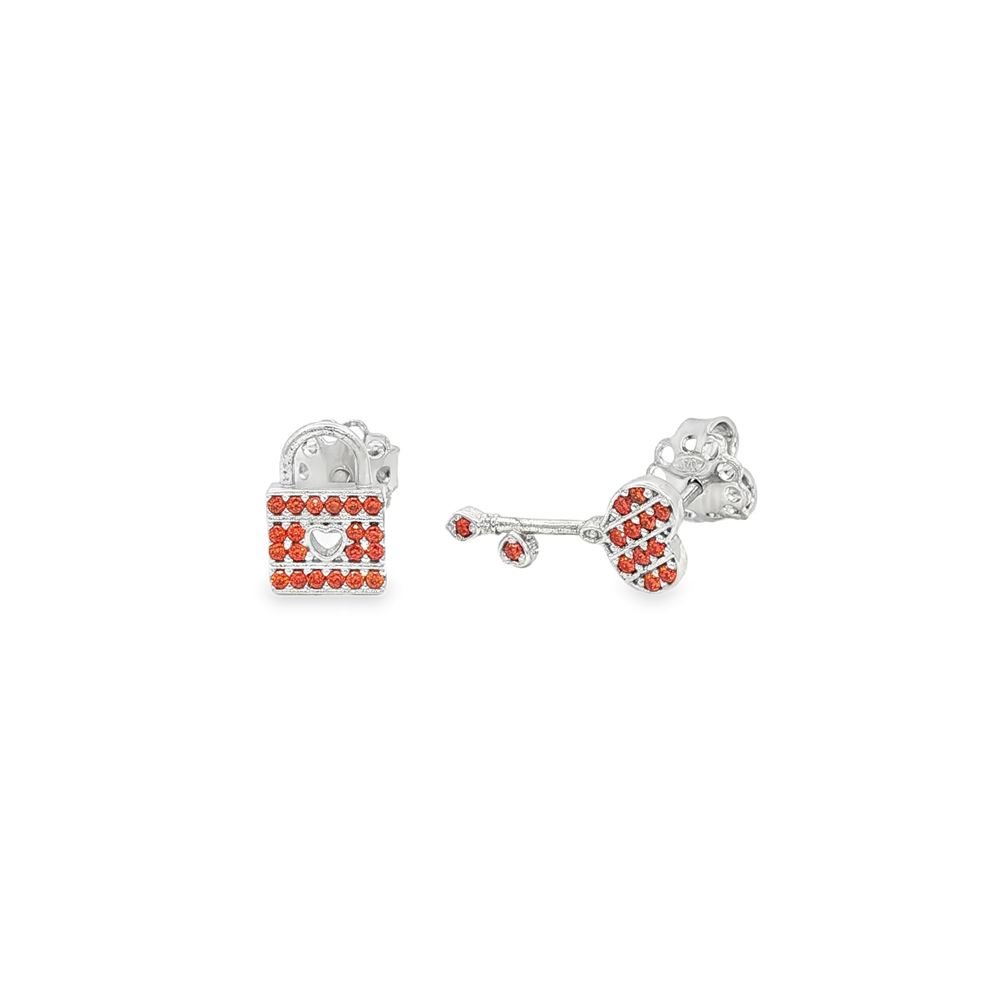 unlock your heart orange earrings