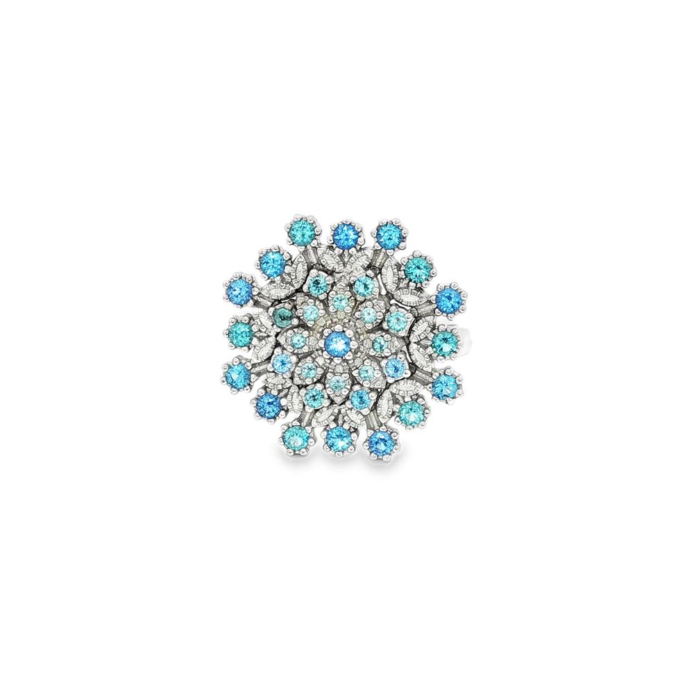 flake celeste&acquamarina ring