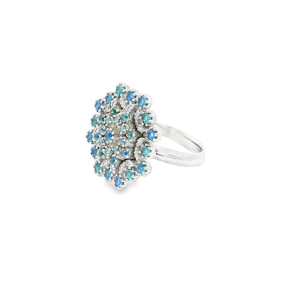 flake celeste&acquamarina ring