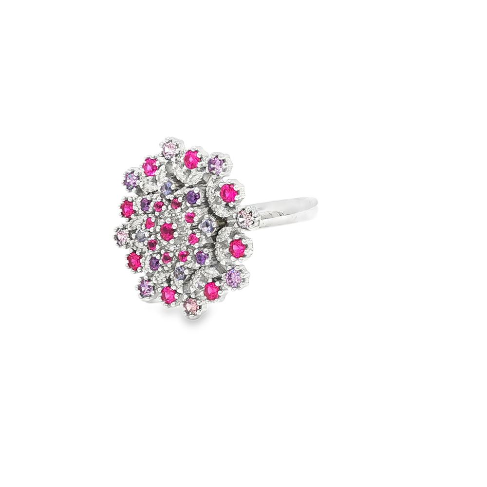 flake morganite&amatista&fucsia ring