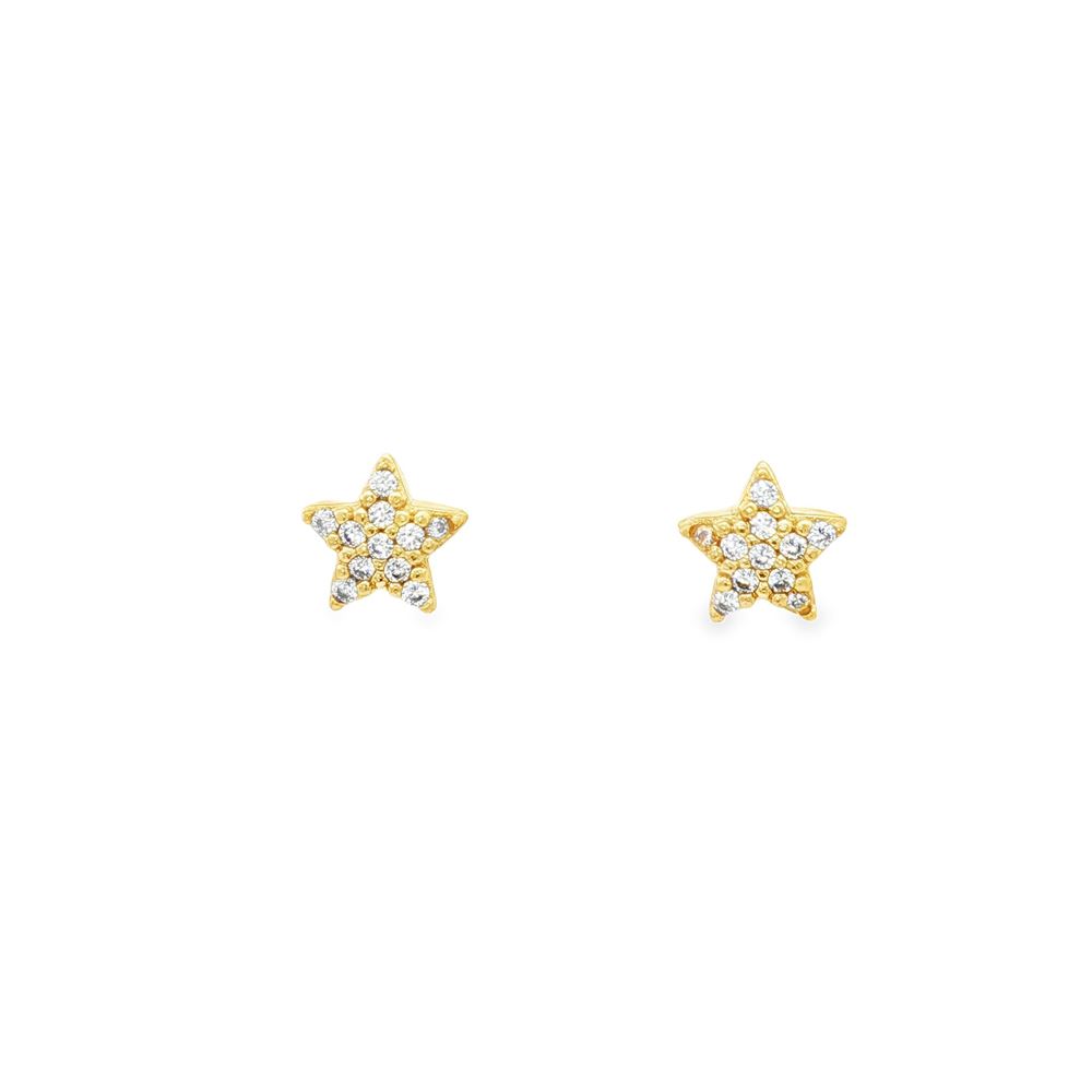 starlike gold crystal earrings