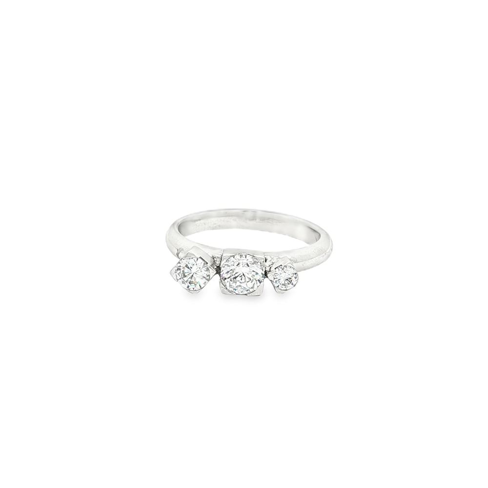 LIGHTS CRYSTAL THREE STONES RING