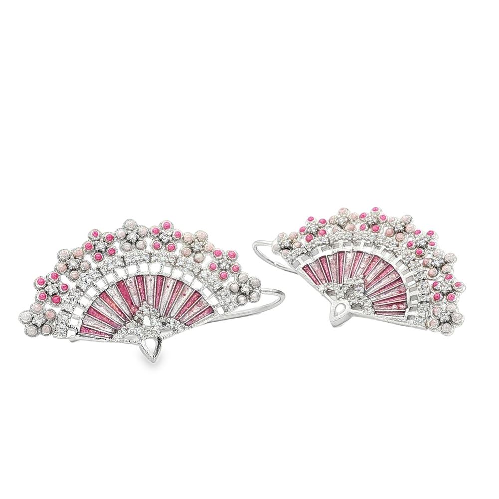 DIVA CRYSTAL PEARLY PINK EARRINGS