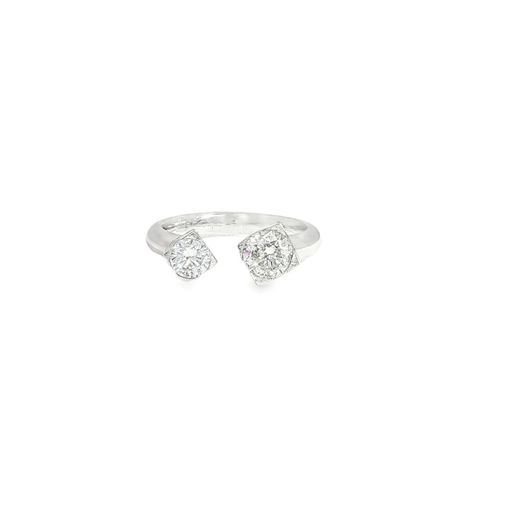 LIGHTS CRYSTAL TWO STONES RING