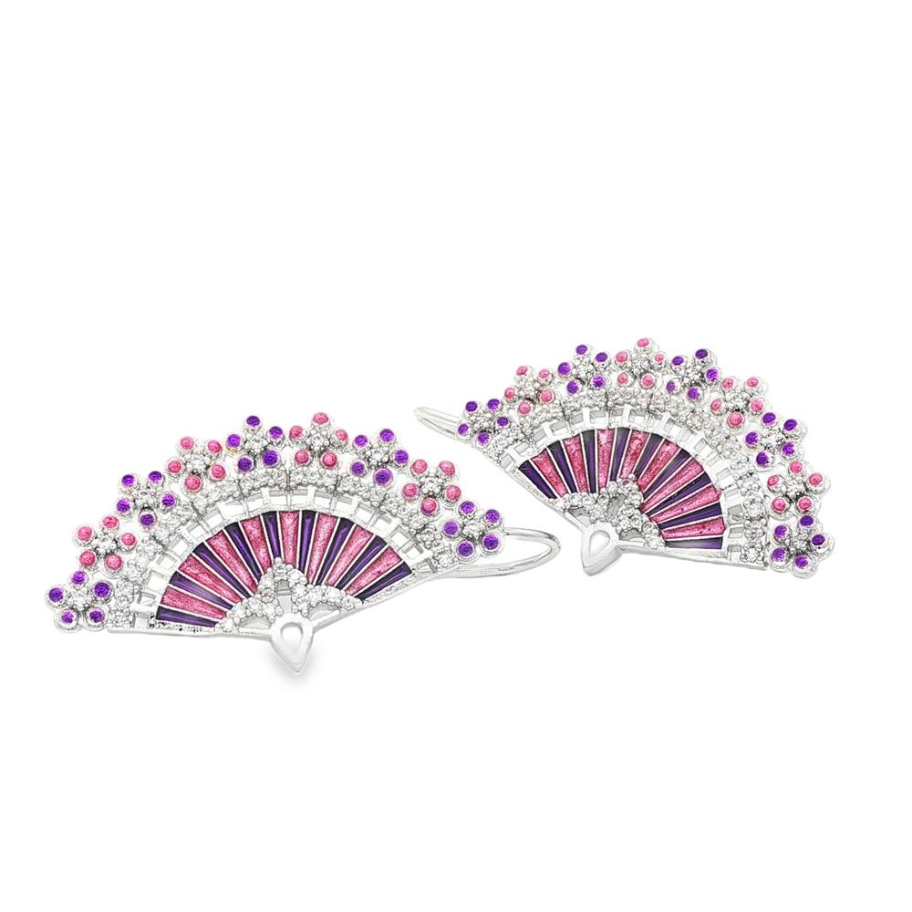 DIVA CRYSTAL PINK&PURPLE EARRINGS