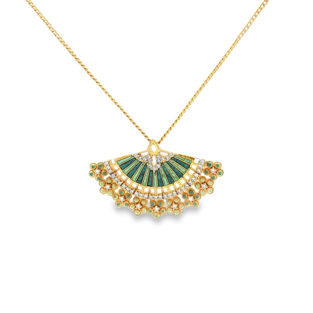 diva gold crystal green glazed
