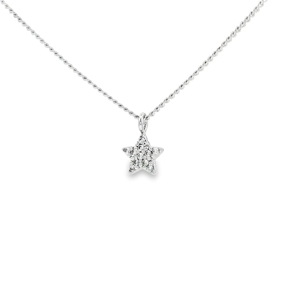 starlike crystal one star necklace