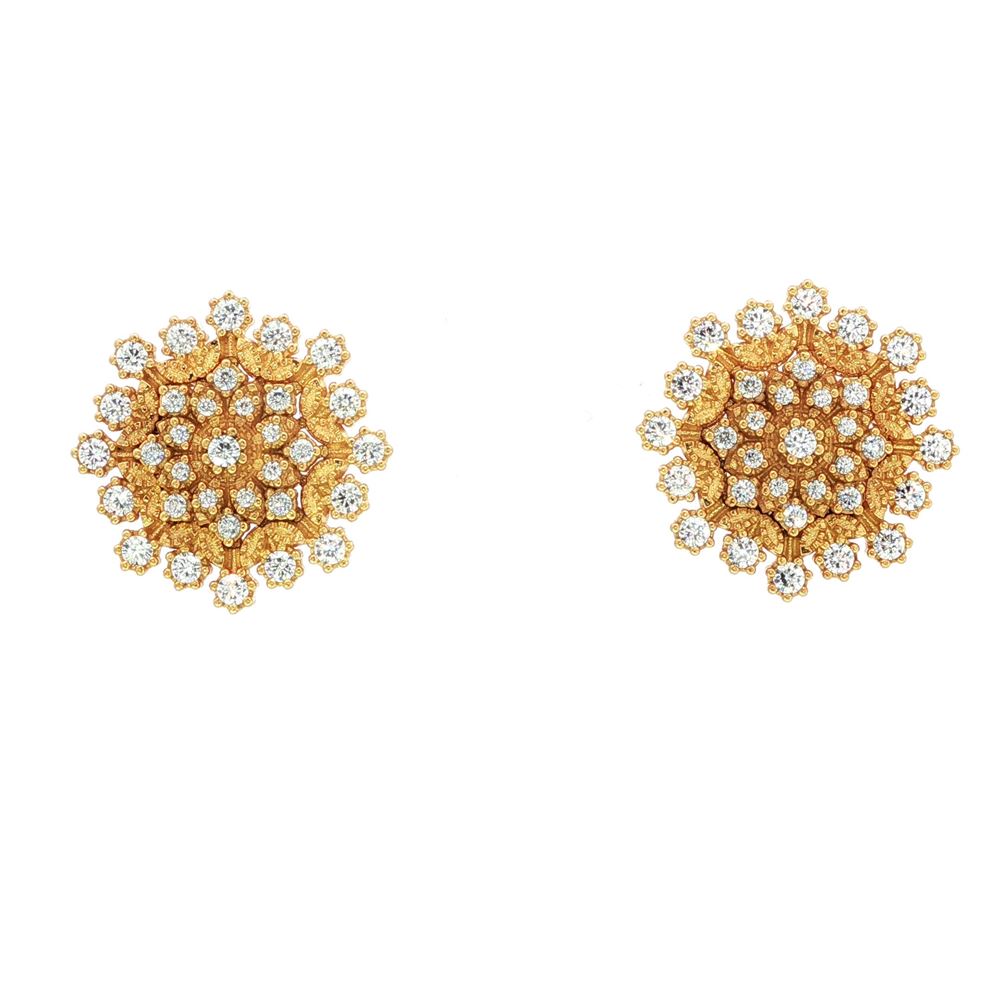flake gold crystal earrings